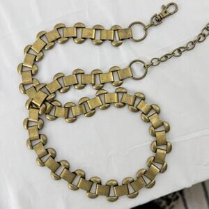 Gold Tone Chunky Chain Link Statement Belt | Women’s 41”